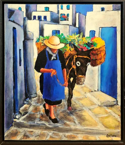 Dans les ruelles a Mykonos, ARTERO