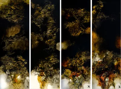 Or et Bitume polyptique (I,II,III,IV), Trabys